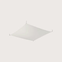 Fehér textil vitorla mennyezeti lámpa (105 × 105 cm – 4 fénycső)