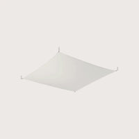 Fehér textil vitorla mennyezeti lámpa (140 × 140 cm – 6 fénycső)
