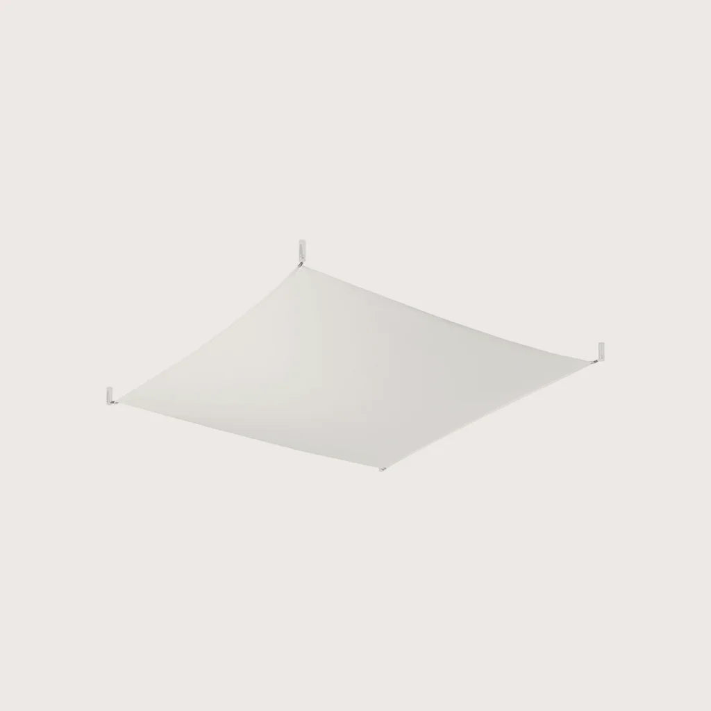 Fehér textil vitorla mennyezeti lámpa (140 × 140 cm – 6 fénycső)