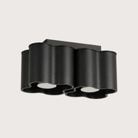 Felhő alakú mennyezeti spotlámpa, fekete (2 spot – GU10)