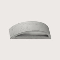 Félhold alakú kerámia vagy beton fali lámpa, szürke (40 cm – beton)