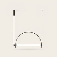 Fekete félkörív LED függőlámpa, 100 cm