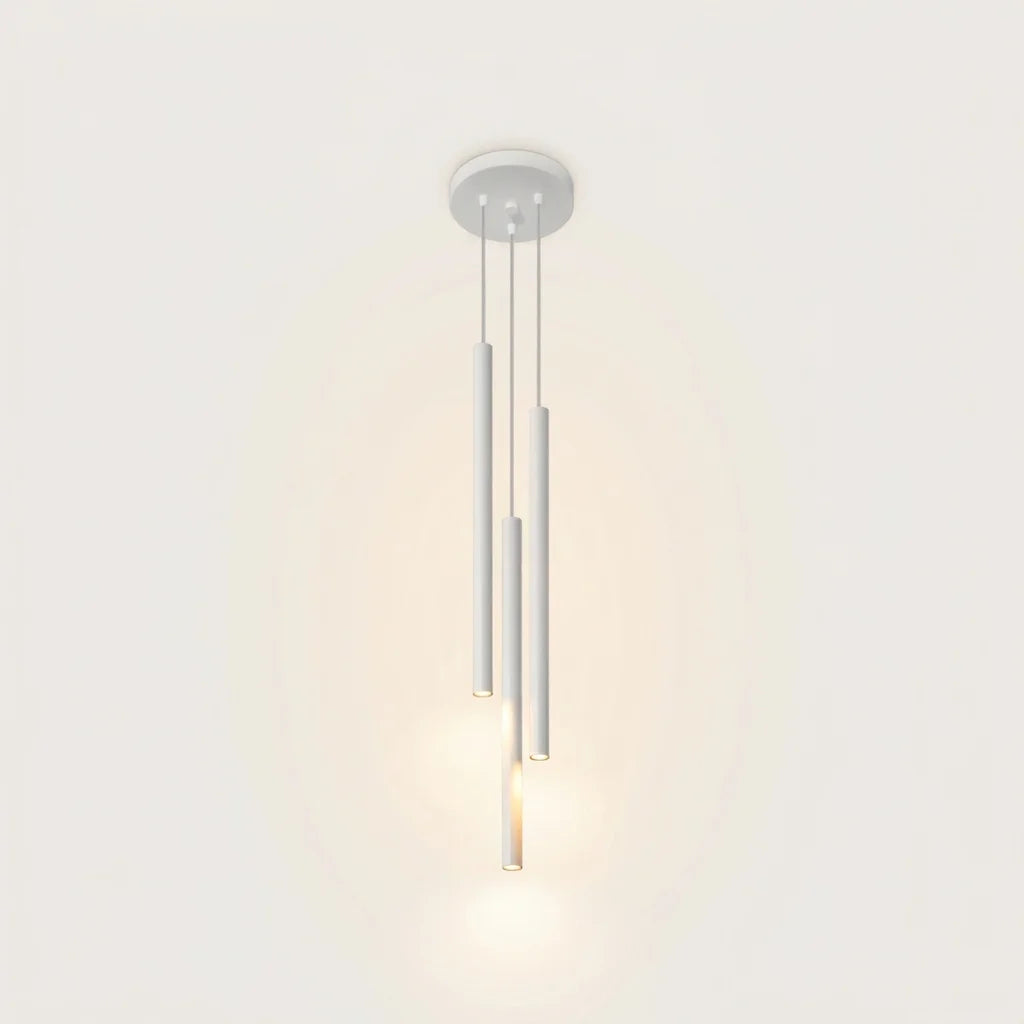 Világító gyertya formájú vékony csövek csoportos függőlámpa