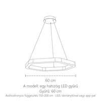 A modell egygyűrűs változatának mérete: 60 cm