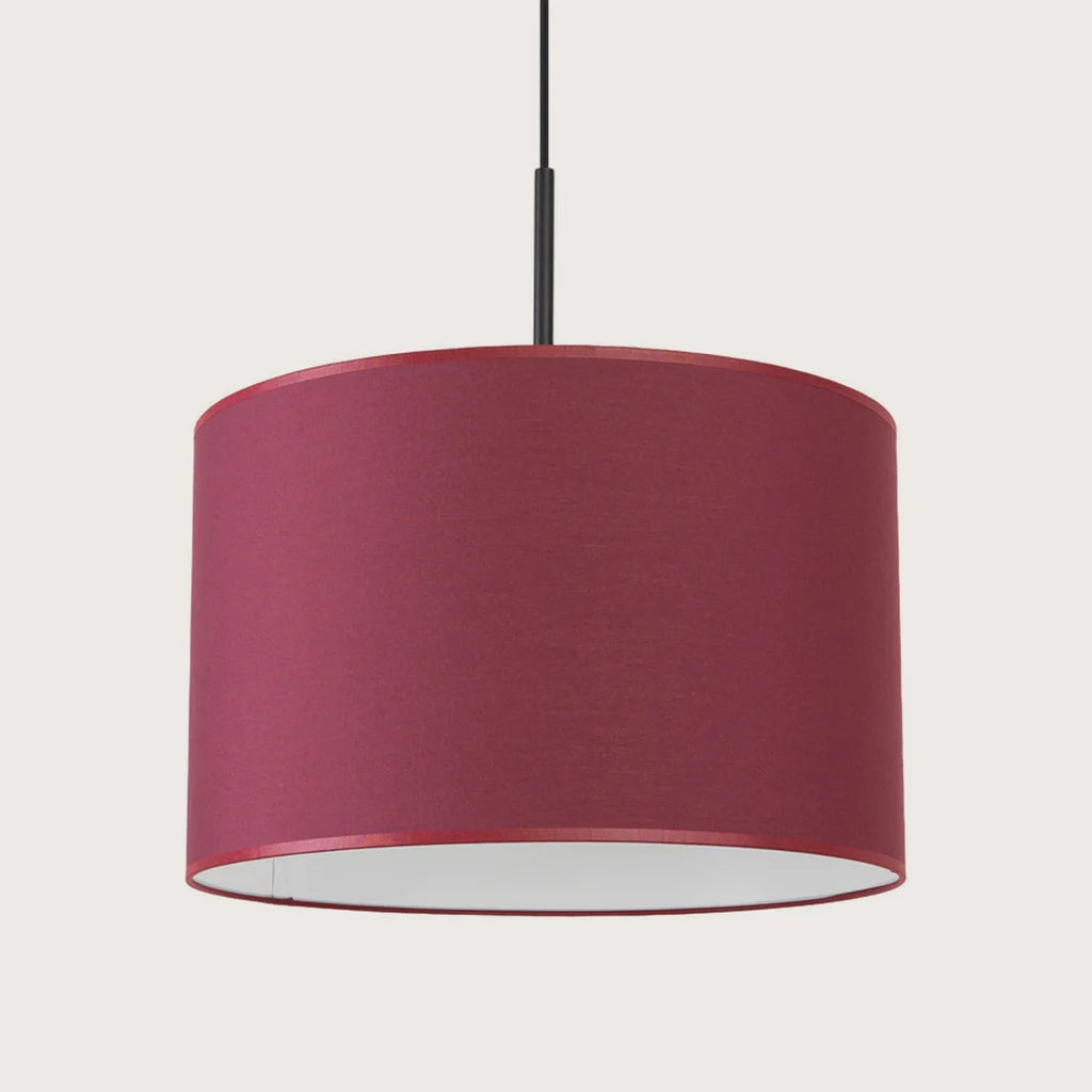 Henger búrás függőlámpa ø 40 cm, bordó/fekete (Textil)