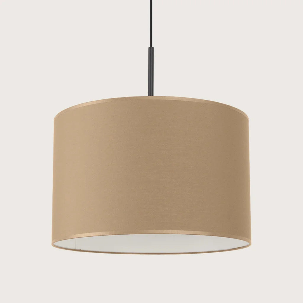 Henger búrás függőlámpa ø 40 cm, taupe/fekete (Textil)