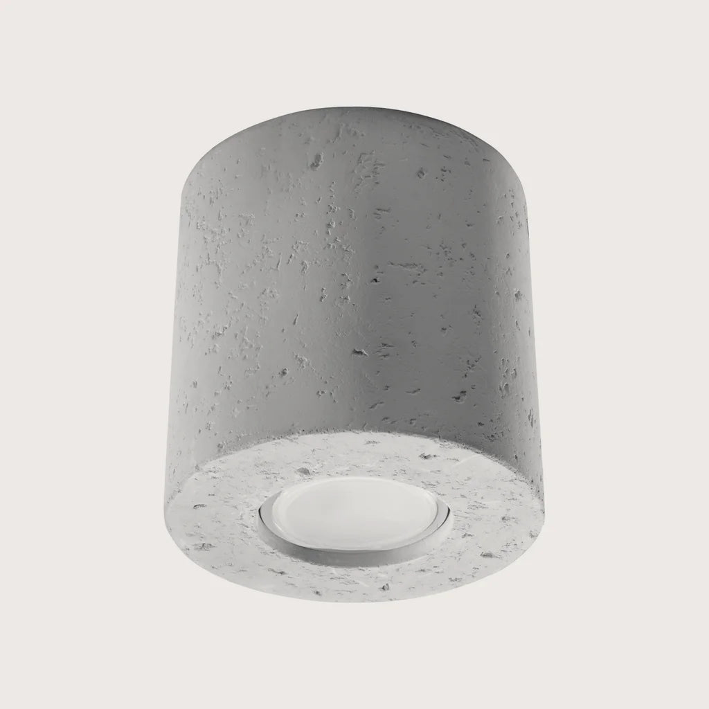 Henger alakú mennyezeti spotlámpa, szürke (1 spot – beton)