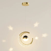 Arany hold csillag LED függőlámpa