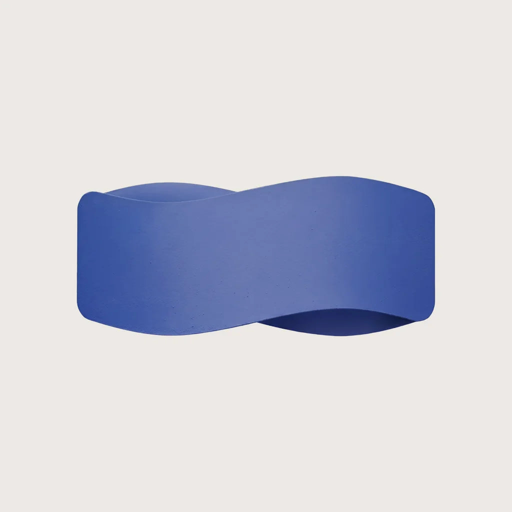 Hullámos acél sáv fali lámpa, ultramarin (30 cm)
