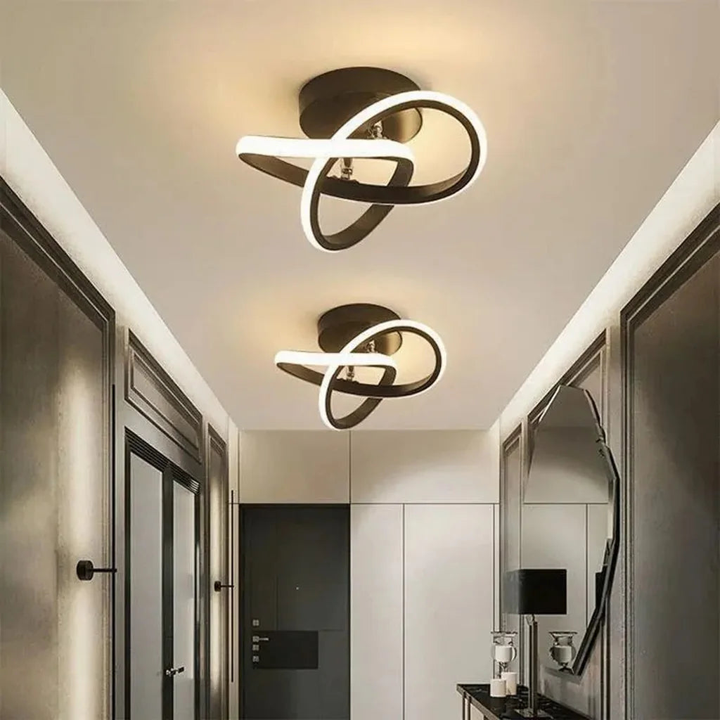 Hurok LED mennyezeti lámpák modern folyosón