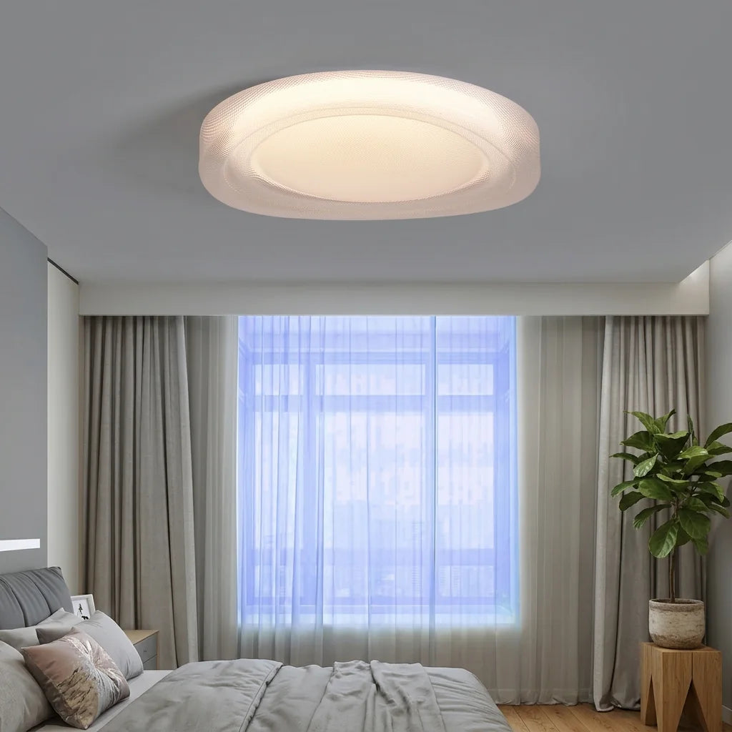 Designer LED mennyezeti lámpa világos szobában