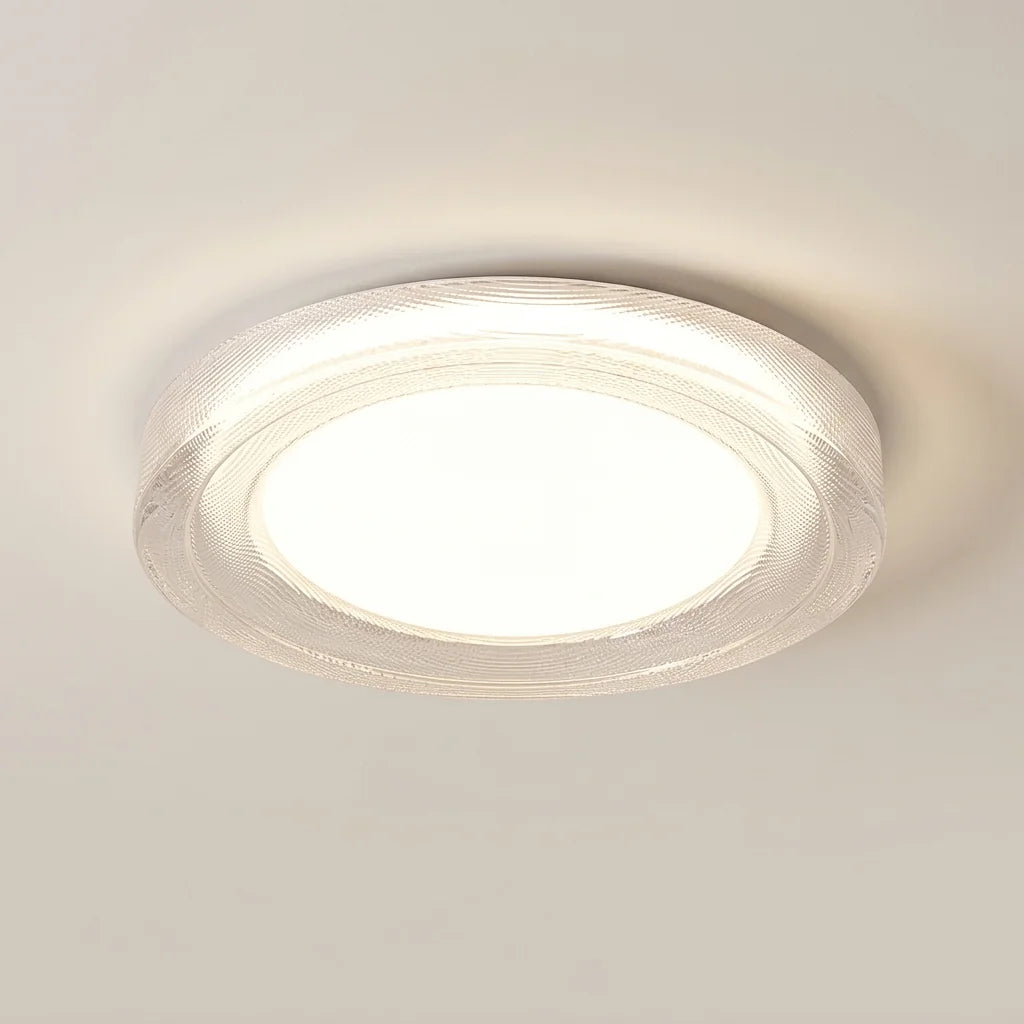 Kerek designer LED mennyezeti lámpa vastag akril peremmel (C)