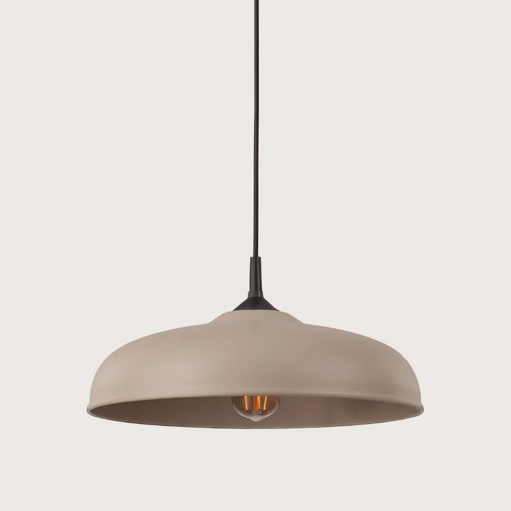Kiszélesedő acél kupola függőlámpa ø 38 cm, taupe