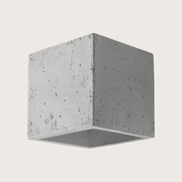Kocka alakú fel-le világító fali lámpa, szürke (1 izzós – beton)