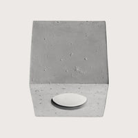 Kocka alakú mennyezeti spotlámpa, szürke (1 spot – beton)