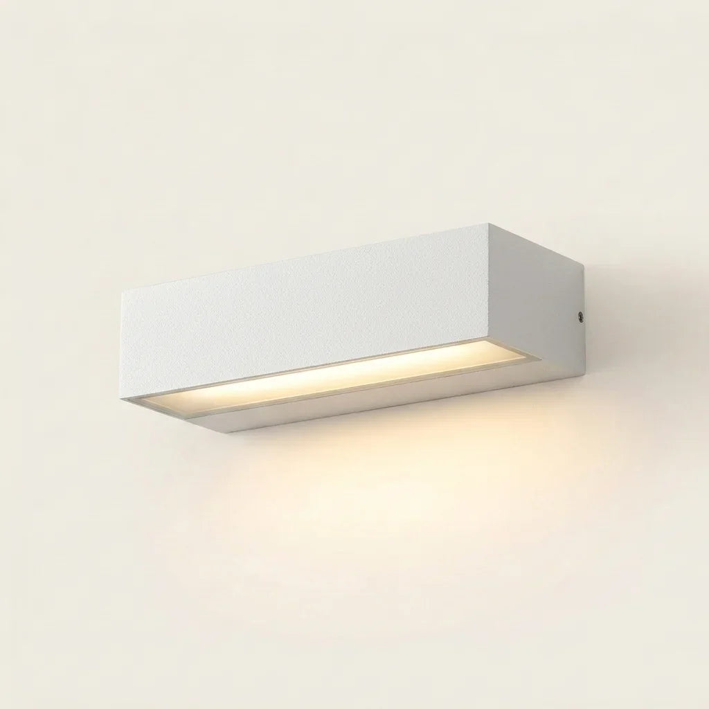 Fehér kültéri LED fali lámpa IP65, lefelé világít