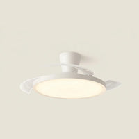 Láthatatlan lapátos mennyezeti ventilátor LED lámpával, fehér