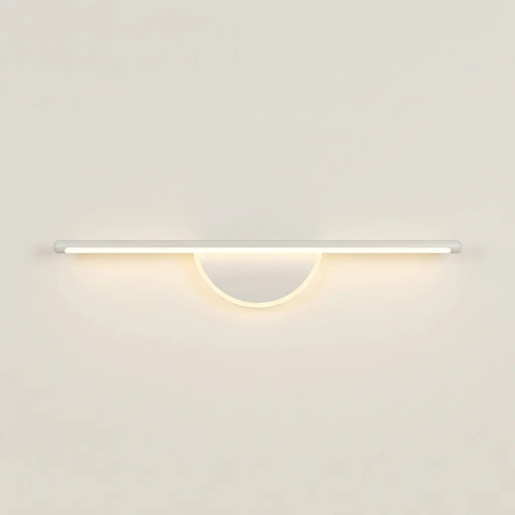 60 cm-es LED fényrúd fehér félholddal, világítva