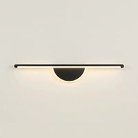 60 cm-es LED fényrúd fekete félholddal, világítva
