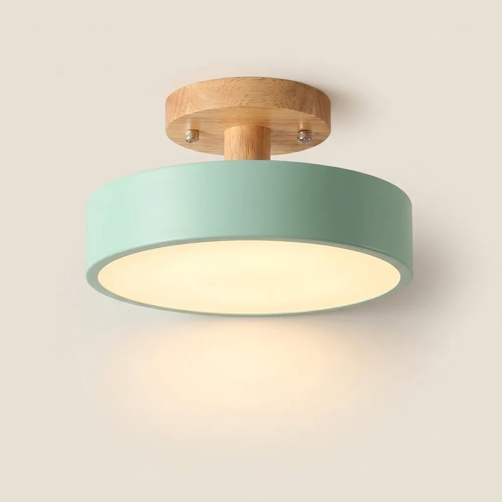 Nordik macaron mennyezeti lámpa menta zöld búrával