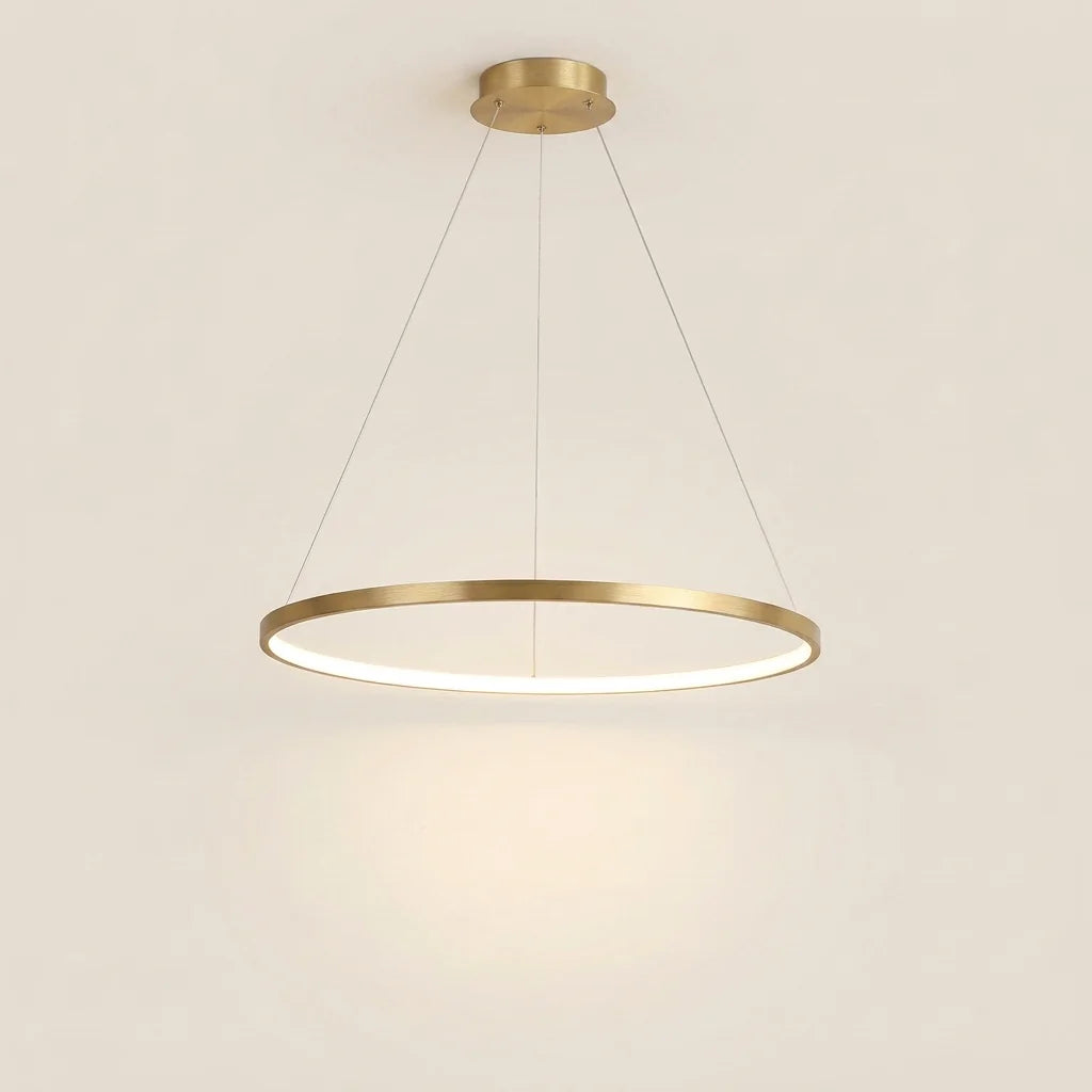 Nordic LED gyűrű csillár arany vázzal