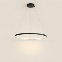 Nordic LED gyűrű csillár fekete vázzal