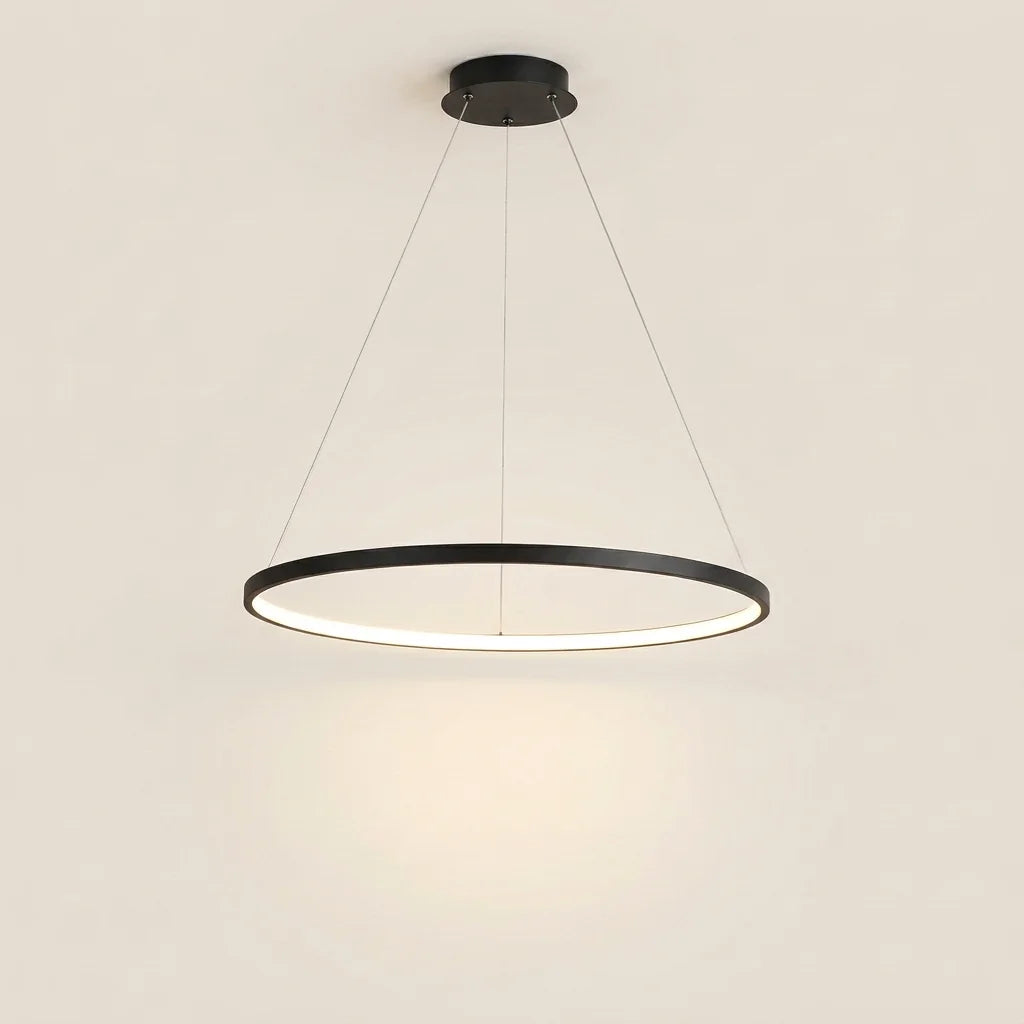 Nordic LED gyűrű csillár fekete vázzal