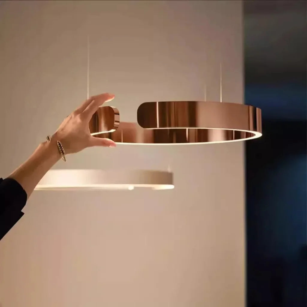 Rózsaarany LED gyűrű közelről