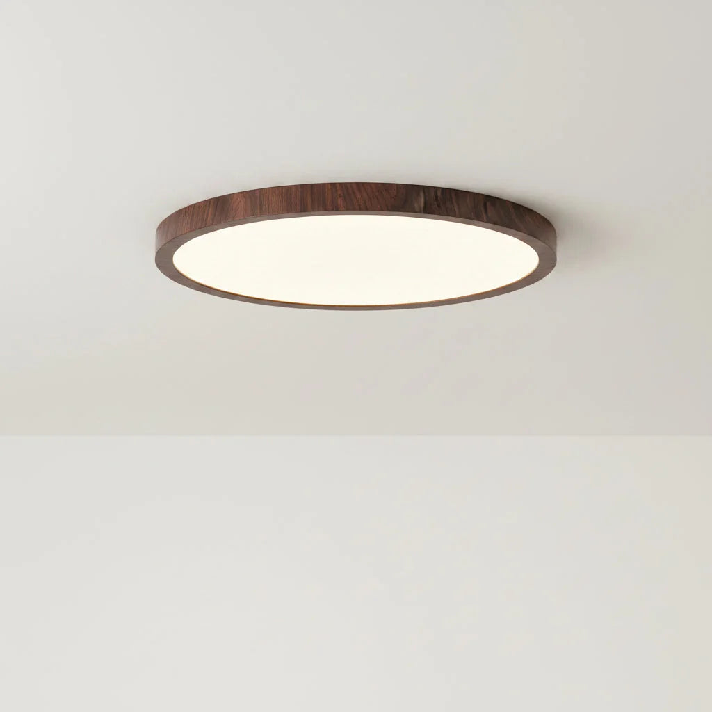 Fa mennyezeti lámpa minimalista térben