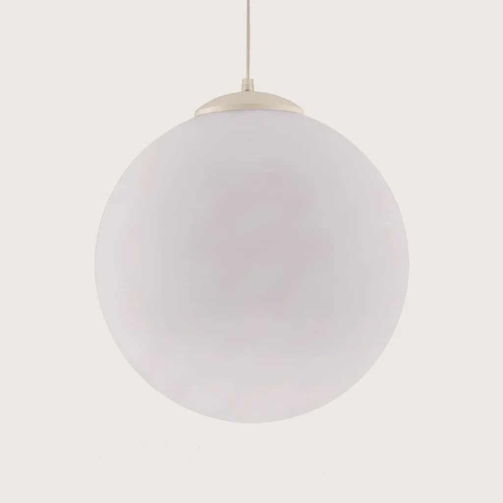 Opál üveg gömb függőlámpa, bézs (Ø 40 cm)