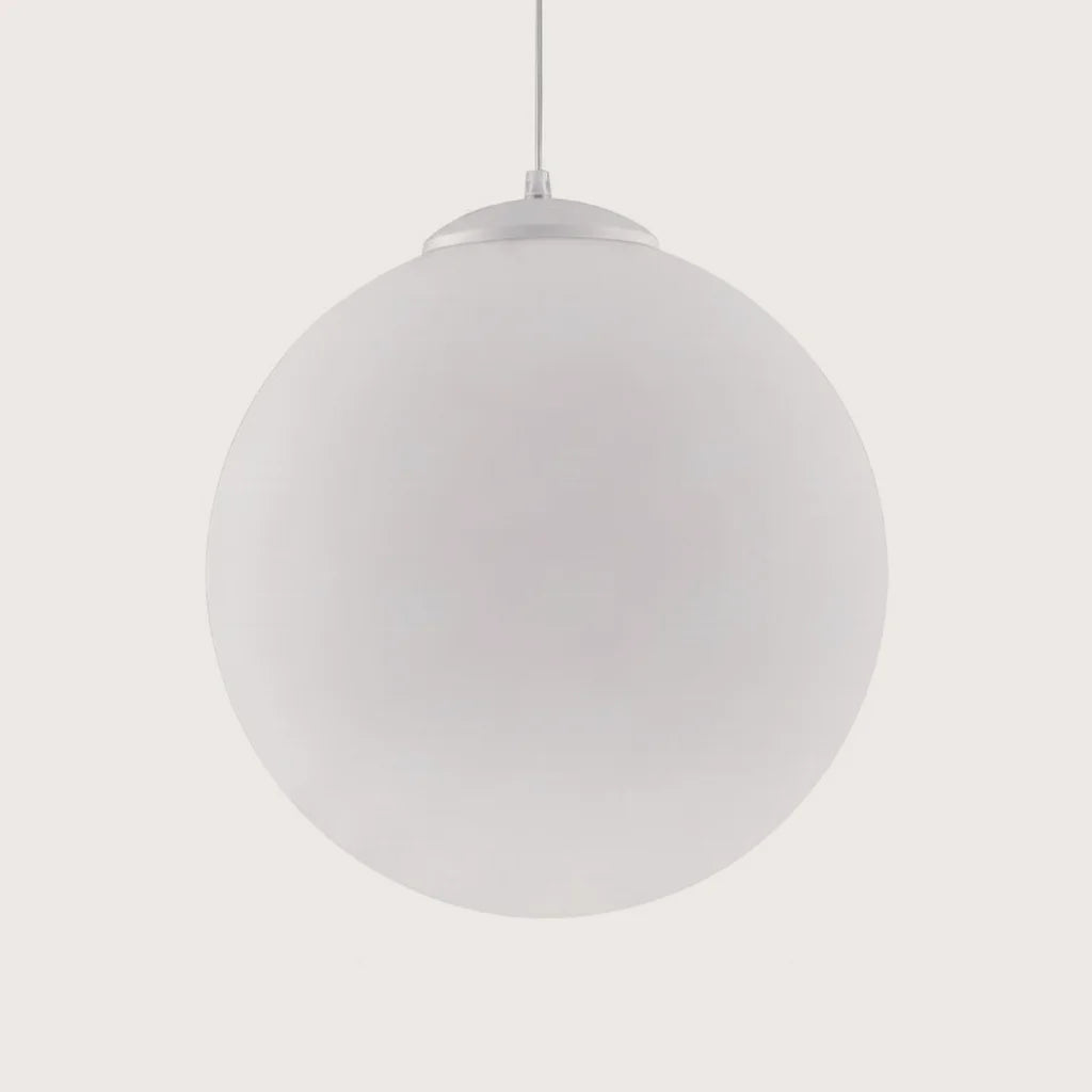 Opál üveg gömb függőlámpa, fehér (Ø 40 cm)