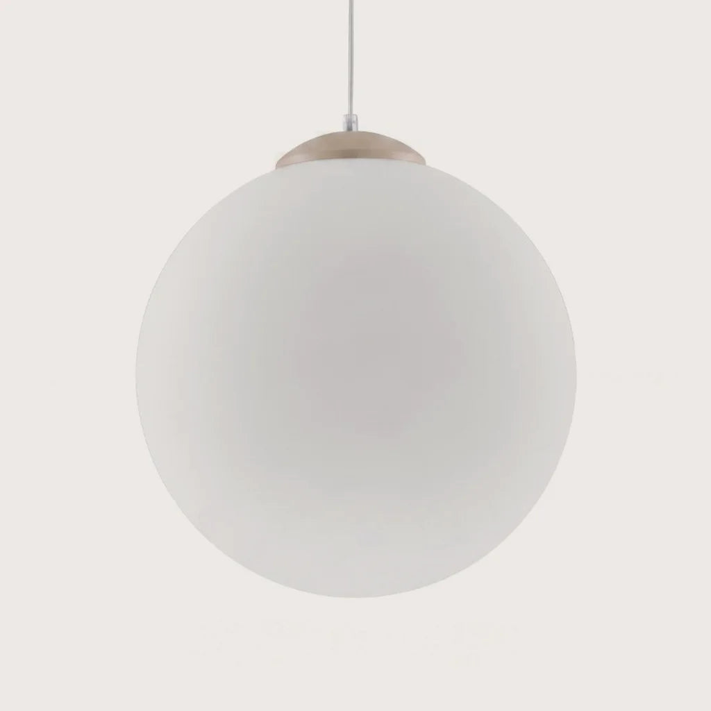 Opál üveg gömb függőlámpa, taupe (Ø 40 cm)