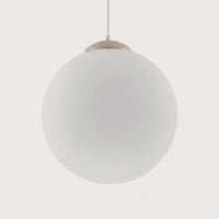 Opál üveg gömb függőlámpa, taupe (Ø 40 cm)