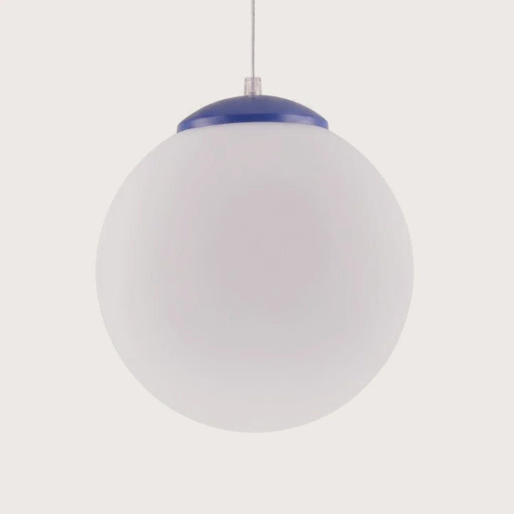 Opál üveg gömb függőlámpa, ultramarin (Ø 30 cm)