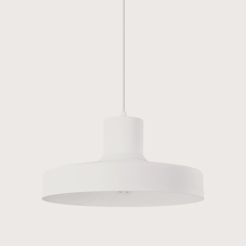 Retro acél függőlámpa ø 35 cm, fehér