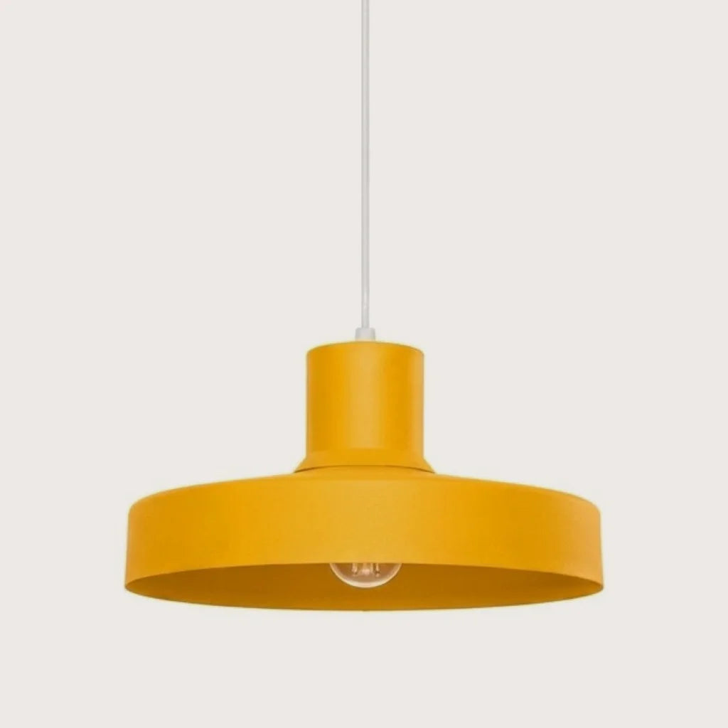 Retro acél függőlámpa ø 35 cm, sárga