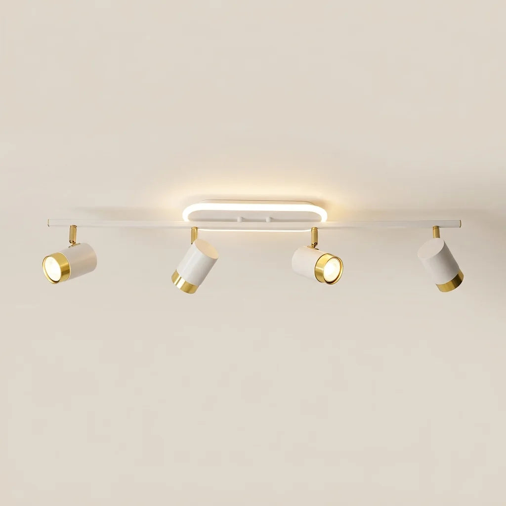 Fehér LED spot sín 4 forgatható spottal, LED gyűrűvel (B típus)