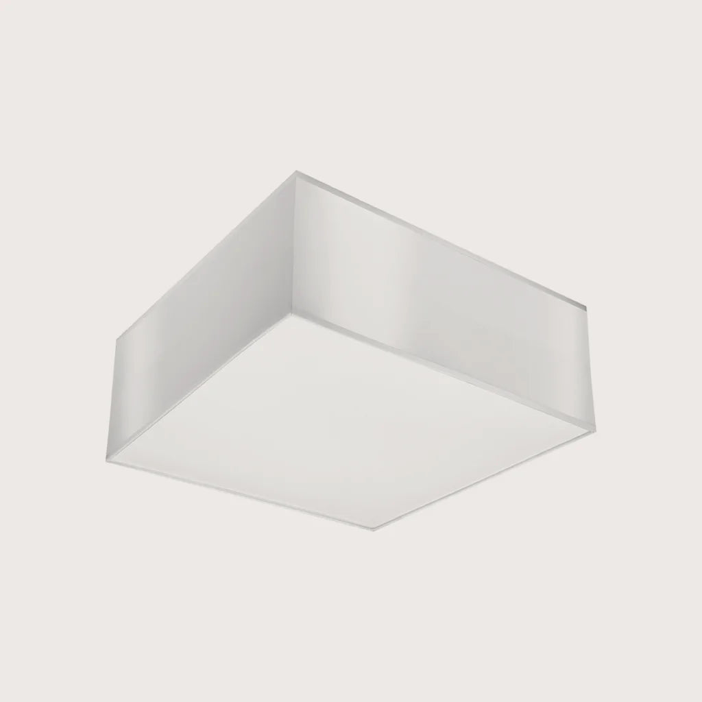 Szögletes mennyezeti lámpa fehér vagy fekete, fehér (25 × 25 cm)