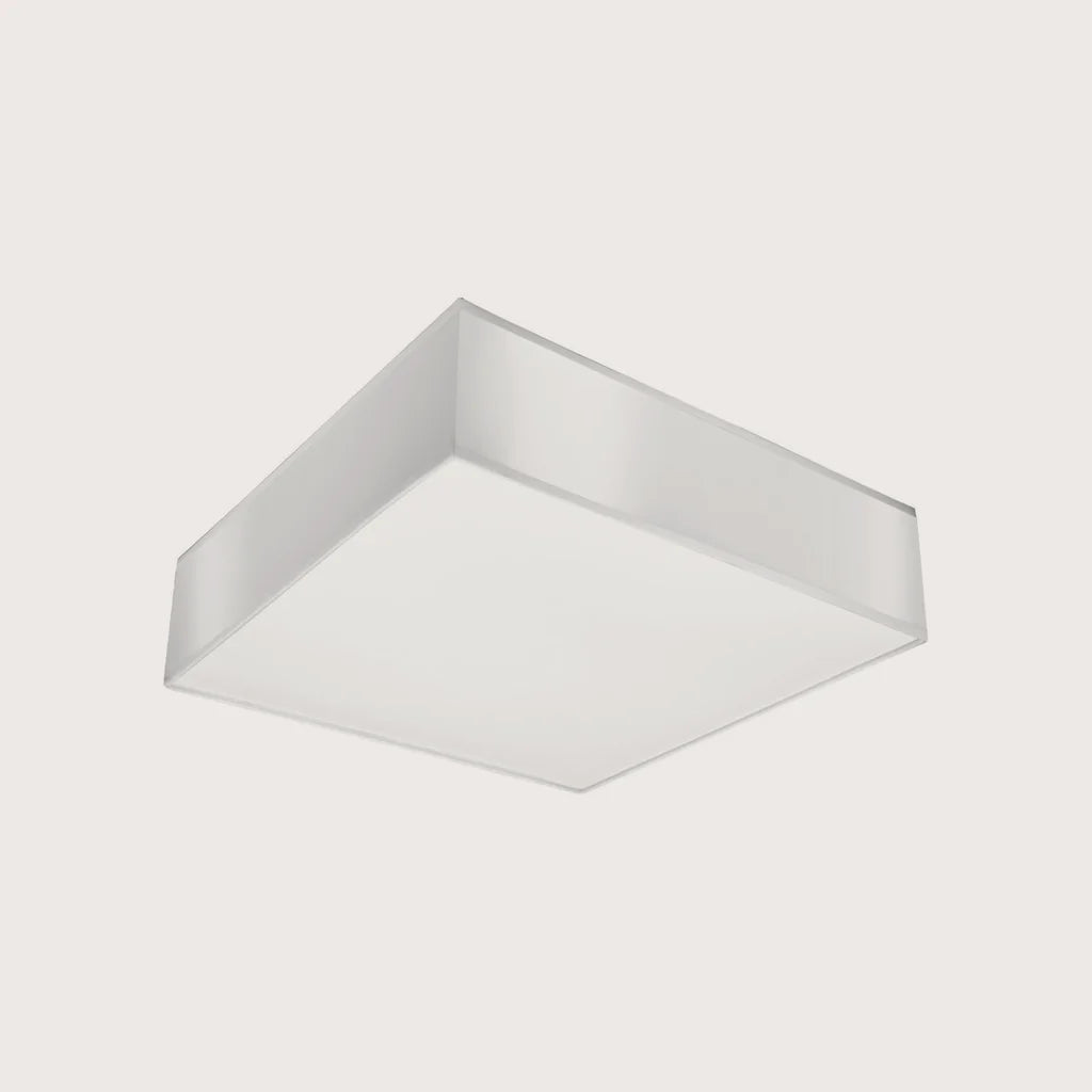 Szögletes mennyezeti lámpa fehér vagy fekete, fehér (35 × 35 cm)