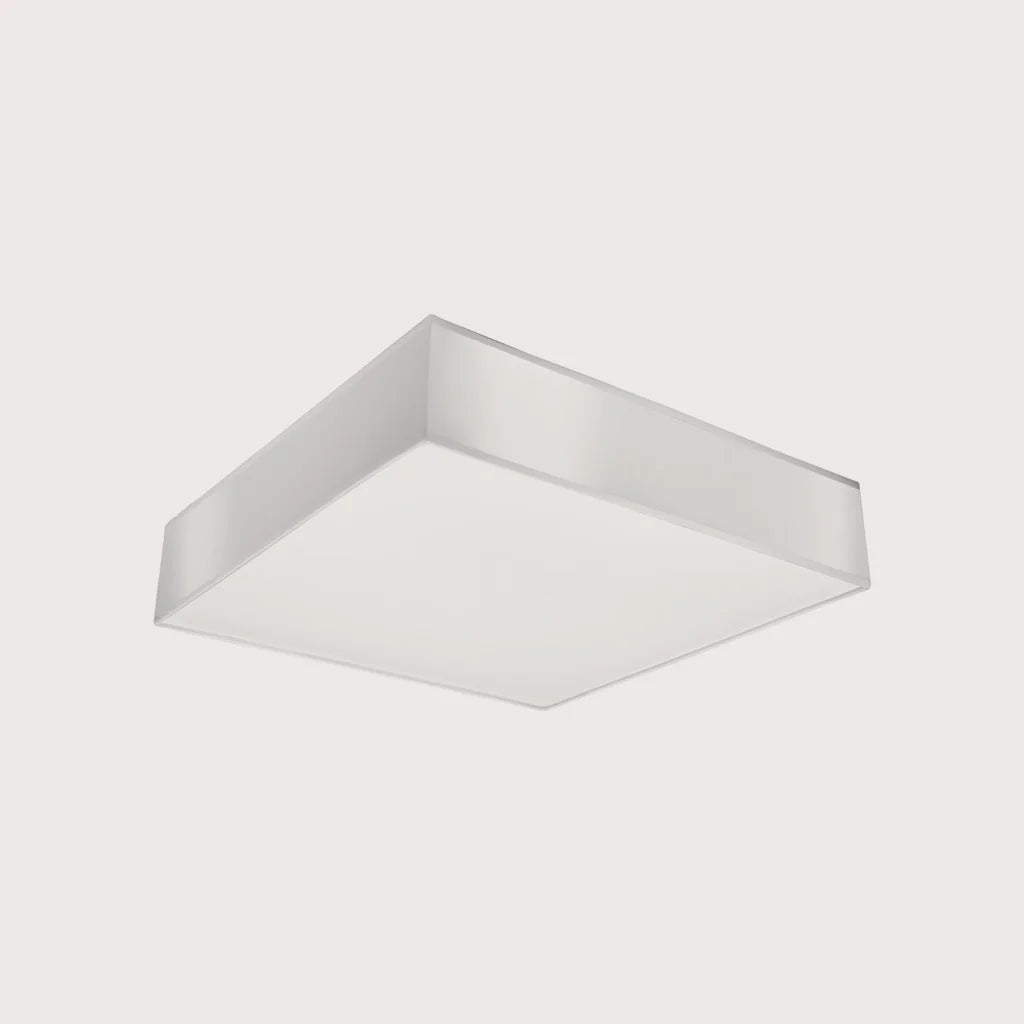 Szögletes mennyezeti lámpa fehér vagy fekete, fehér (45 × 45 cm)