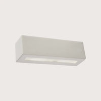 Téglalap alakú kerámia vagy beton fali lámpa, fehér (32,5 cm – kerámia)