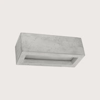 Téglalap alakú kerámia vagy beton fali lámpa, szürke (30 cm – beton)