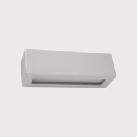 Téglalap alakú kerámia vagy beton fali lámpa, szürke (32,5 cm – kerámia)