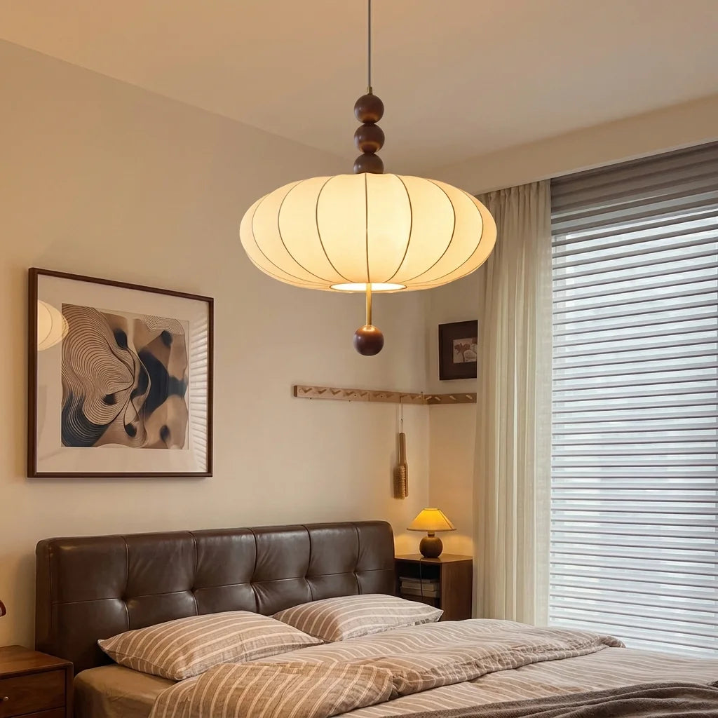Világító textil lampion lámpa hálószobában