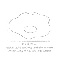 Tojás alakú lámpa méretei: 32 / 42 / 52 cm
