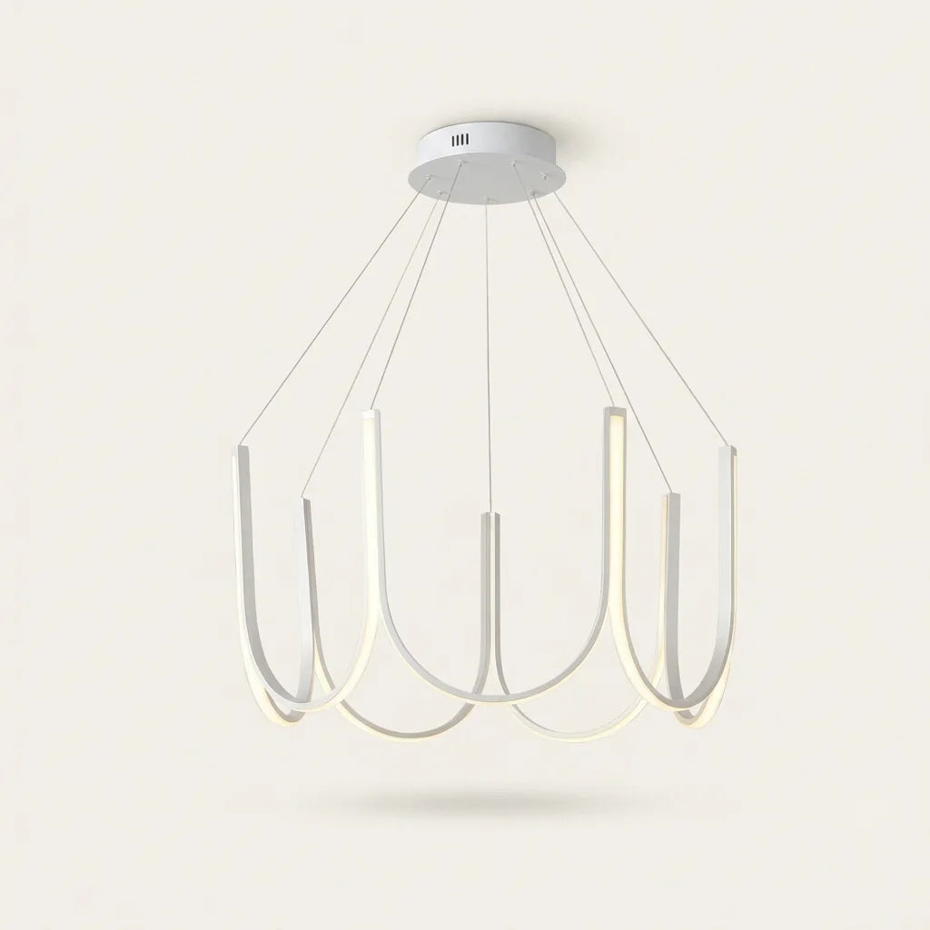 Fehér U-karos LED függő csillár