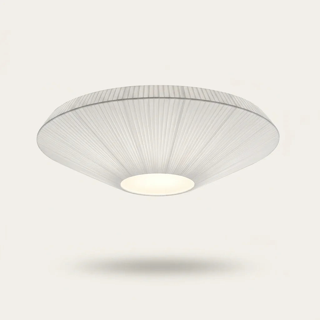 Fehér UFO formájú textil mennyezeti lámpa