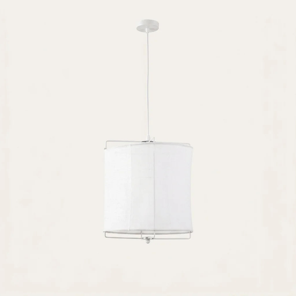 Fehér vászon lampion függőlámpa (A modell)