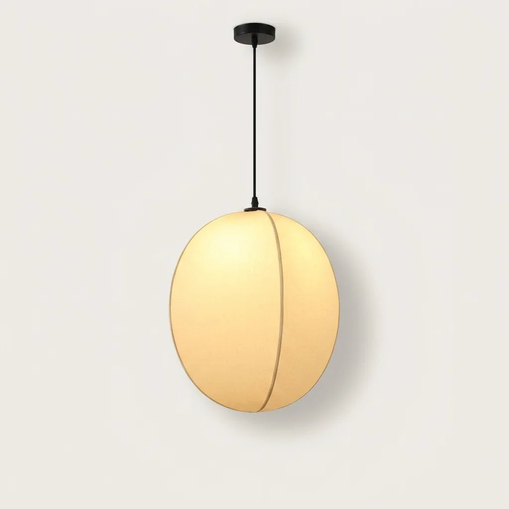 A modell: nagy ovális vászon lampion függőlámpa